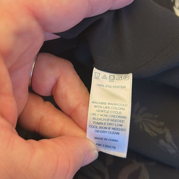 C Wonder black white floral pleated skirt Size 10 EUC - Picture 8 of 8